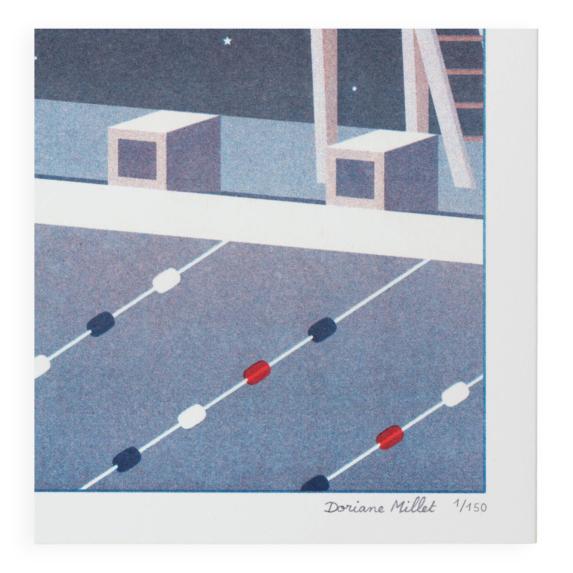 The Little Mermaid, A4 Risograph, Starry Blue Version, Limited Edition