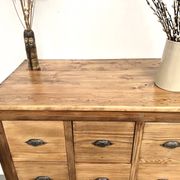 Craftsman's cabinet with 24 drawers in solid pine, 1950s.
