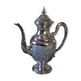 Empire-style silver metal teapot.