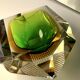 Cendrier Murano sommerso vert et ambre 1960