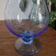 Blue bubble glass lantern