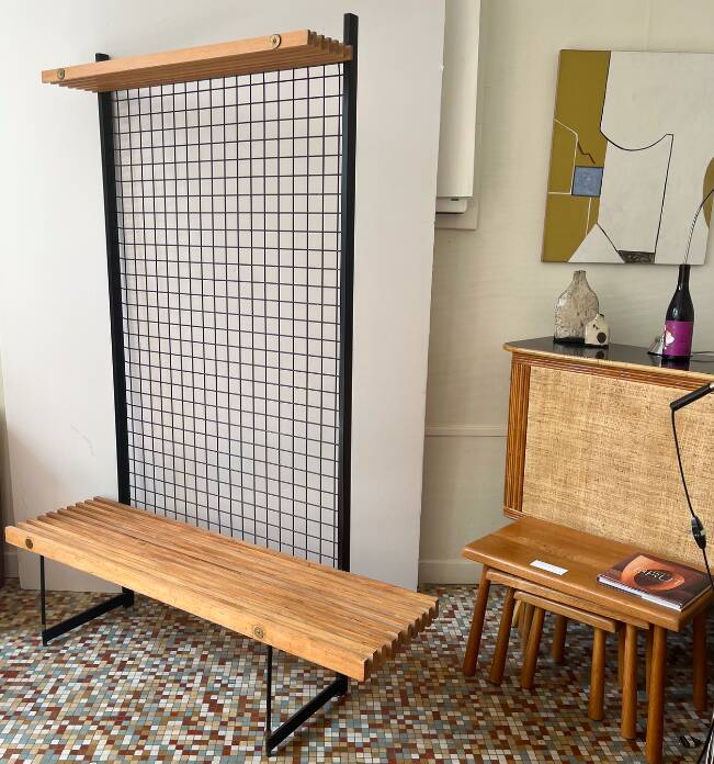 Vintage entrance bench wardrobe