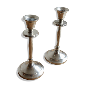 paire de bougeoirs vintage
