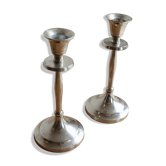 Pair of vintage silver-plated candlesticks