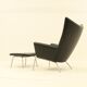 Wing chair & matching ottoman – CH445 & CH446 – by Hans Wegner