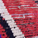 Moroccan Boucherouite rug white - 113 x 145 cm