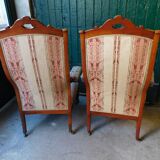 Paire de fauteuils voltaire Napoleon lll en acajou du XlX ème siecle ref je