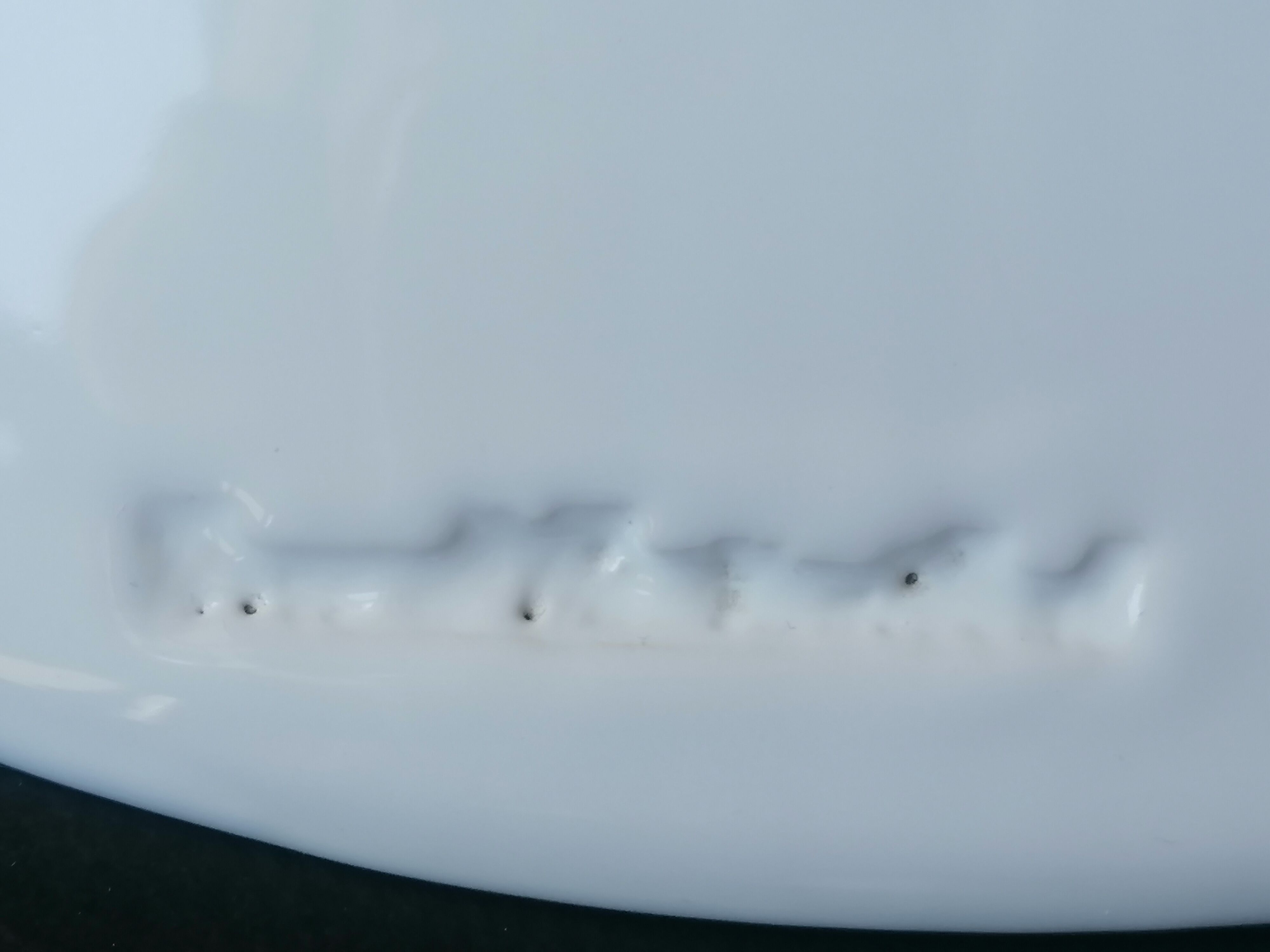 Old white ceramic pendant lamp