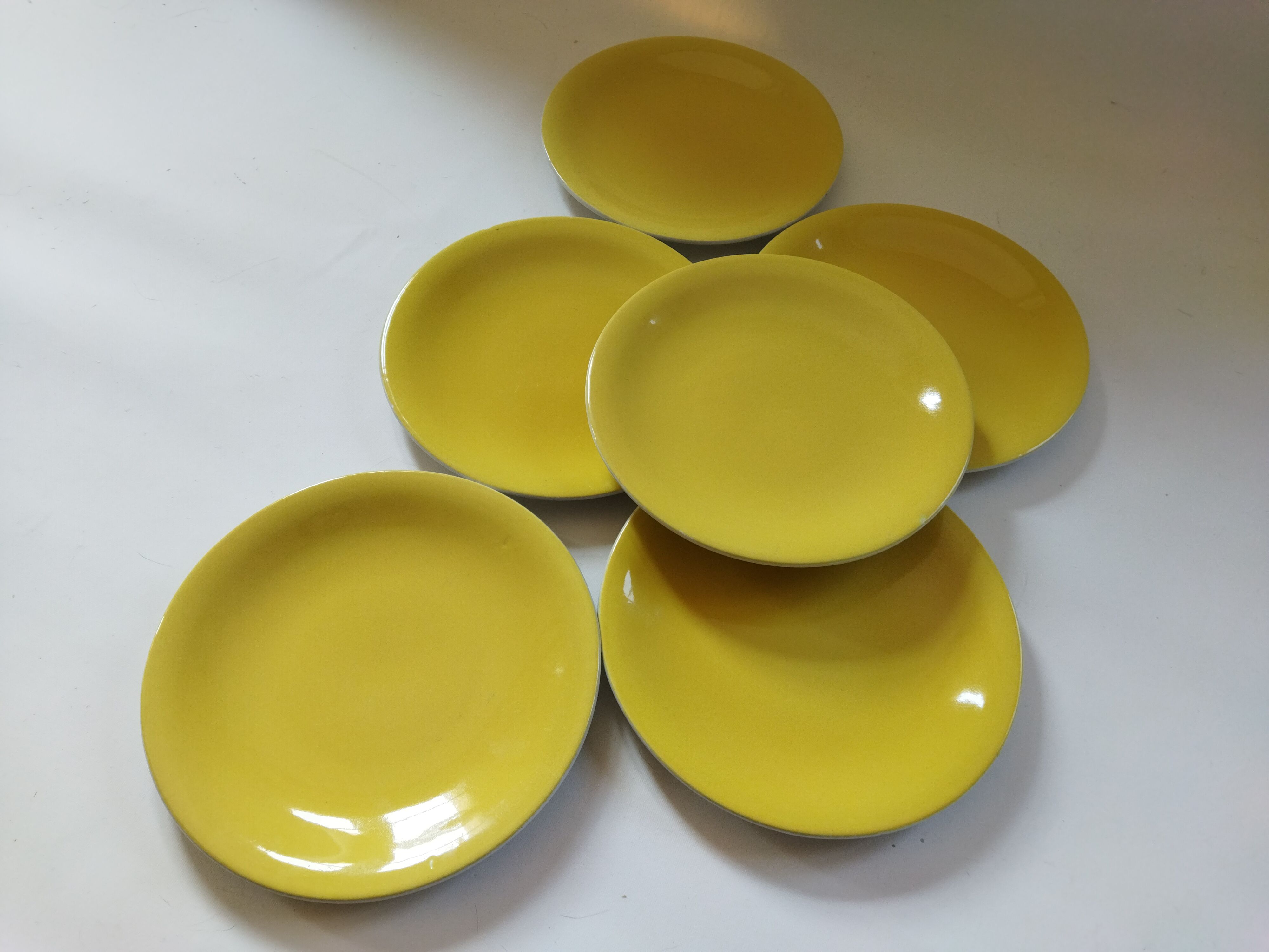 6 Keller & Guérin Lunéville dessert plates "Météor"