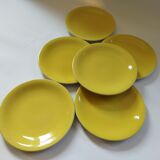 6 Keller & Guérin Lunéville dessert plates "Météor"