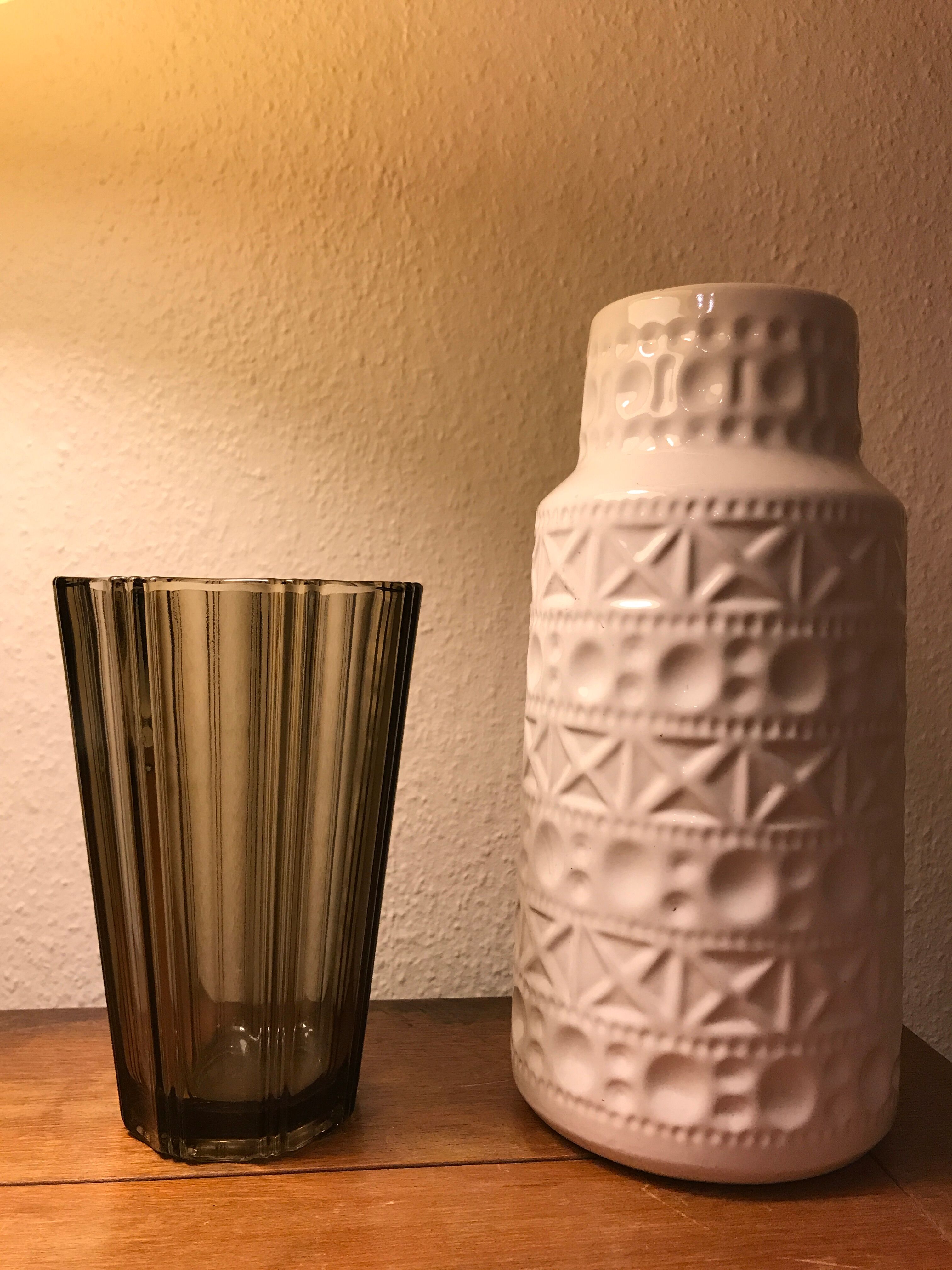Vase vintage Scandinavian design smoked glass