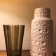 Vase vintage Scandinavian design smoked glass