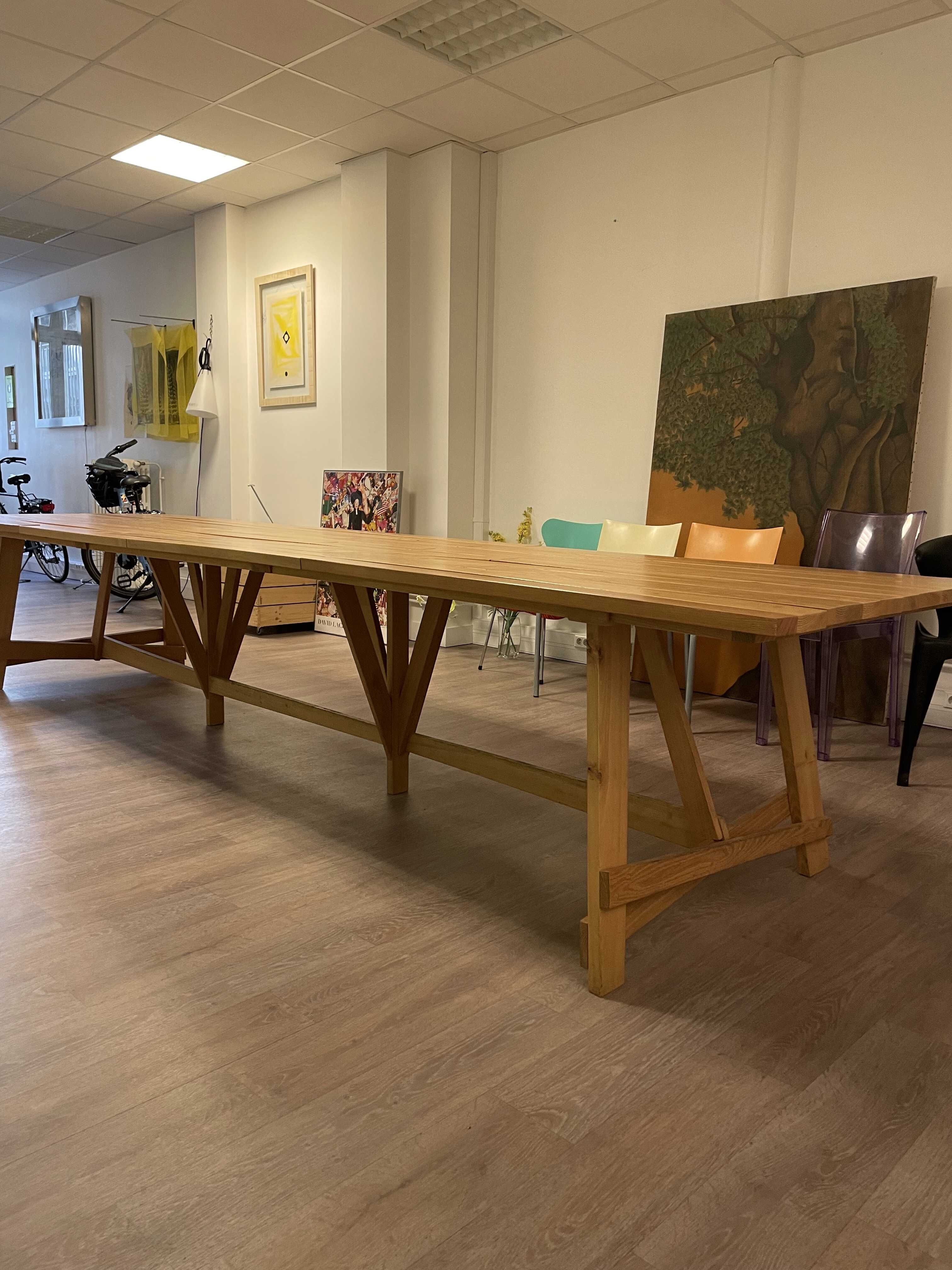 Wooden table in solid