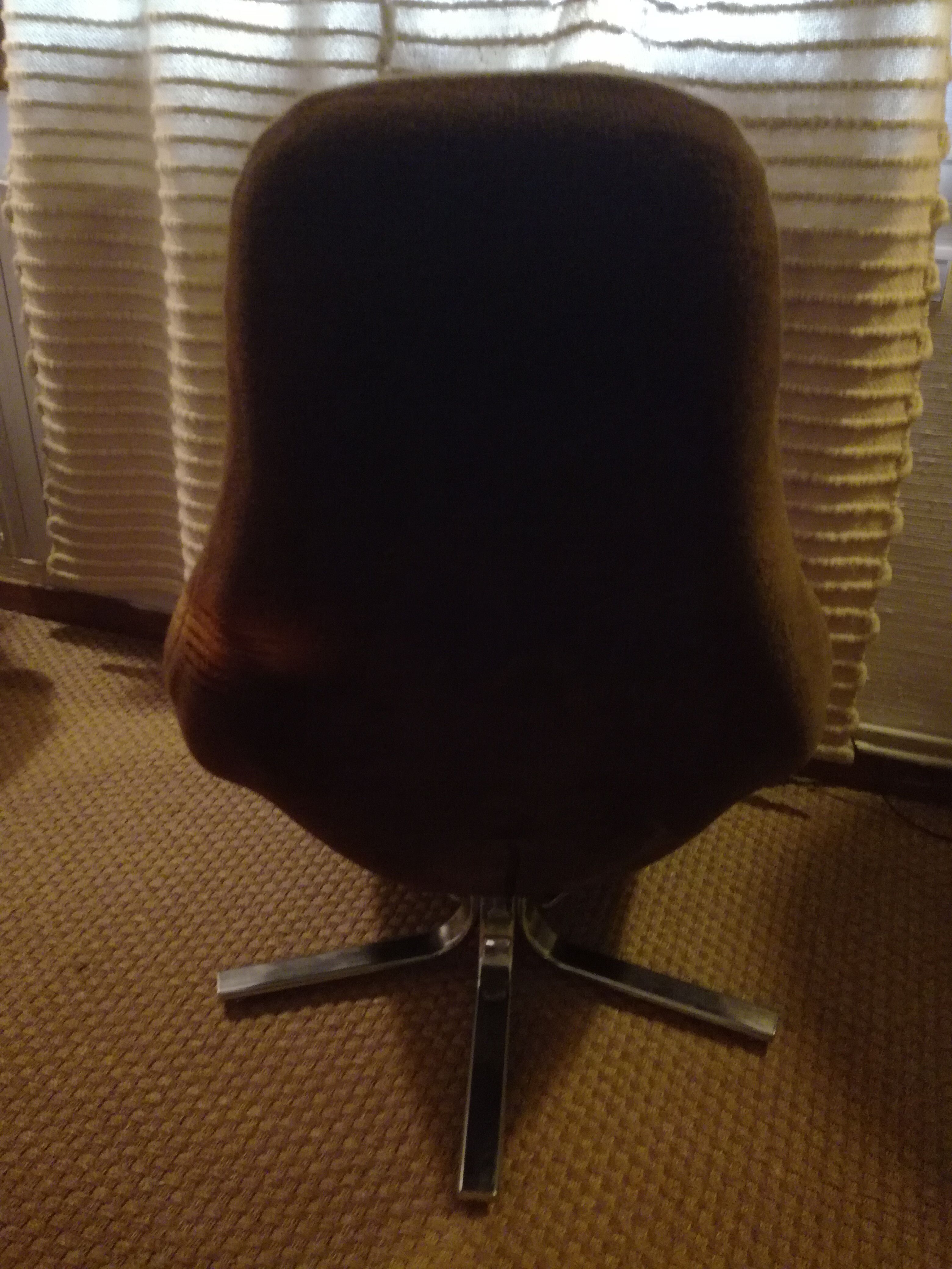 Fauteuil velours coqué Mod Plastia 1970