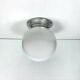 Old globe in opaline vintage wall or ceiling light diameter 20 cm and aluminum base LAMP-7174