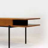 Oak coffee table with a glass top from Onv olomouc, 1970s