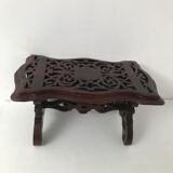 Vintage carved wooden footrest