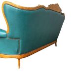Vintage turquoise baroque armchair / sofa / couch