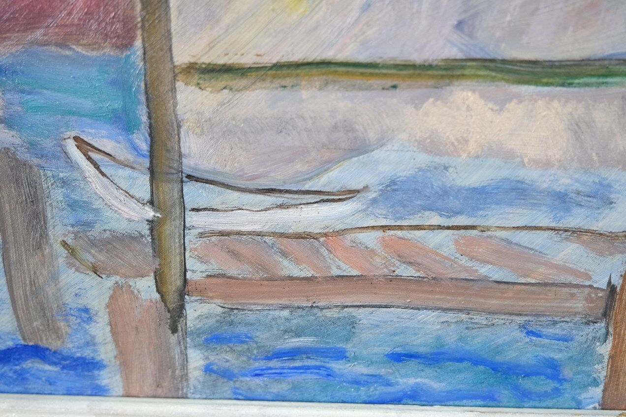 Ragnvald Magnusson, Swedish Modern Landscape, 1960, Oil on Panel, Framed