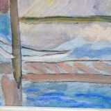 Ragnvald Magnusson, Swedish Modern Landscape, 1960, Oil on Panel, Framed