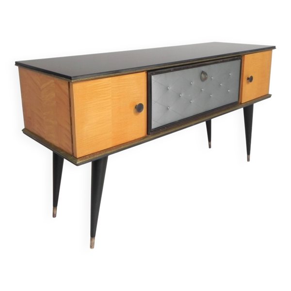 Buffet vintage avec pieds fuselés, années 1950