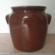 Enamelled stoneware pot