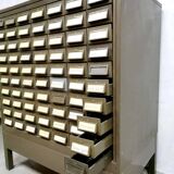 Vintage metal Industrial file cabinet chest of drawers Addressograph