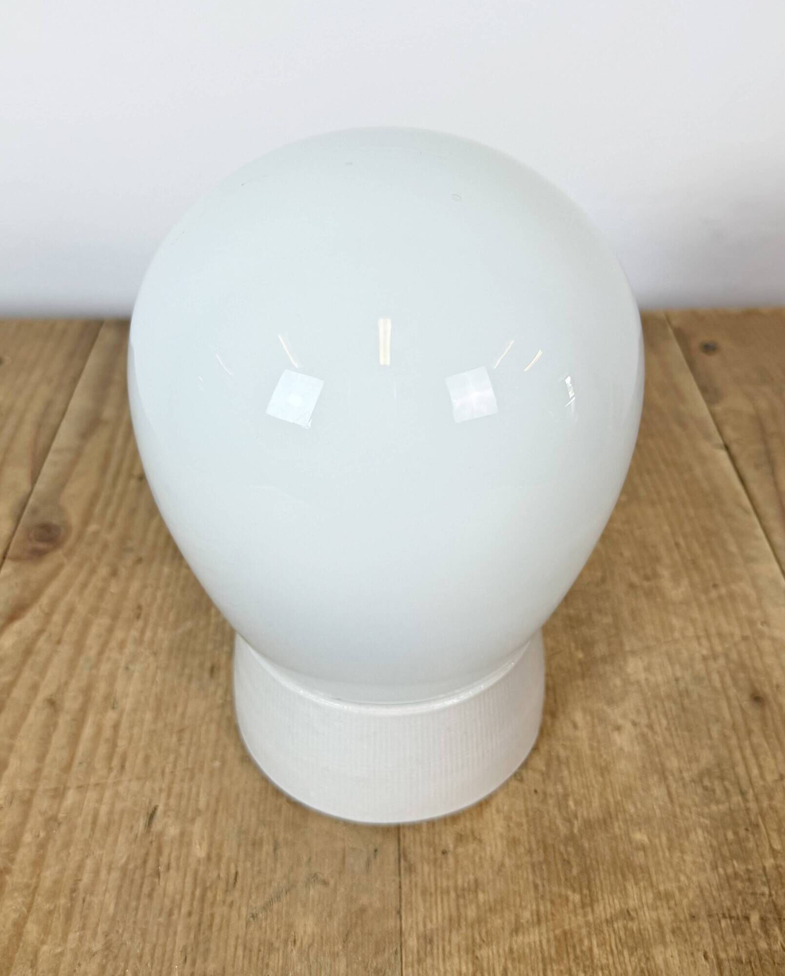 Vintage White Porcelain Ceiling Light, 1970s