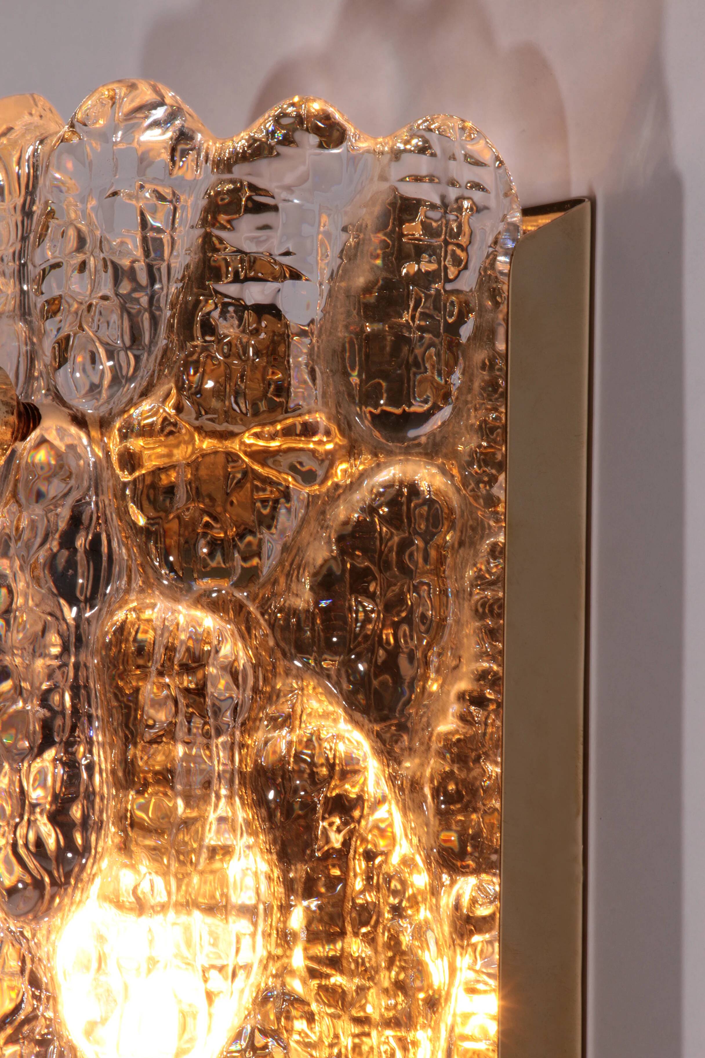 Wall lamps by Carl Fagerlund, Orrefors glass by Lyfa Denmark model Gefion