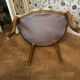 Upholstered chairs in cherry wood, Regency style, Louis XIV with its footrest (set).