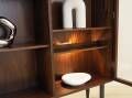 Rosewood display cabinet by Omann Jun Møbelfabrik model 6 with lighting, Denmark 1960s