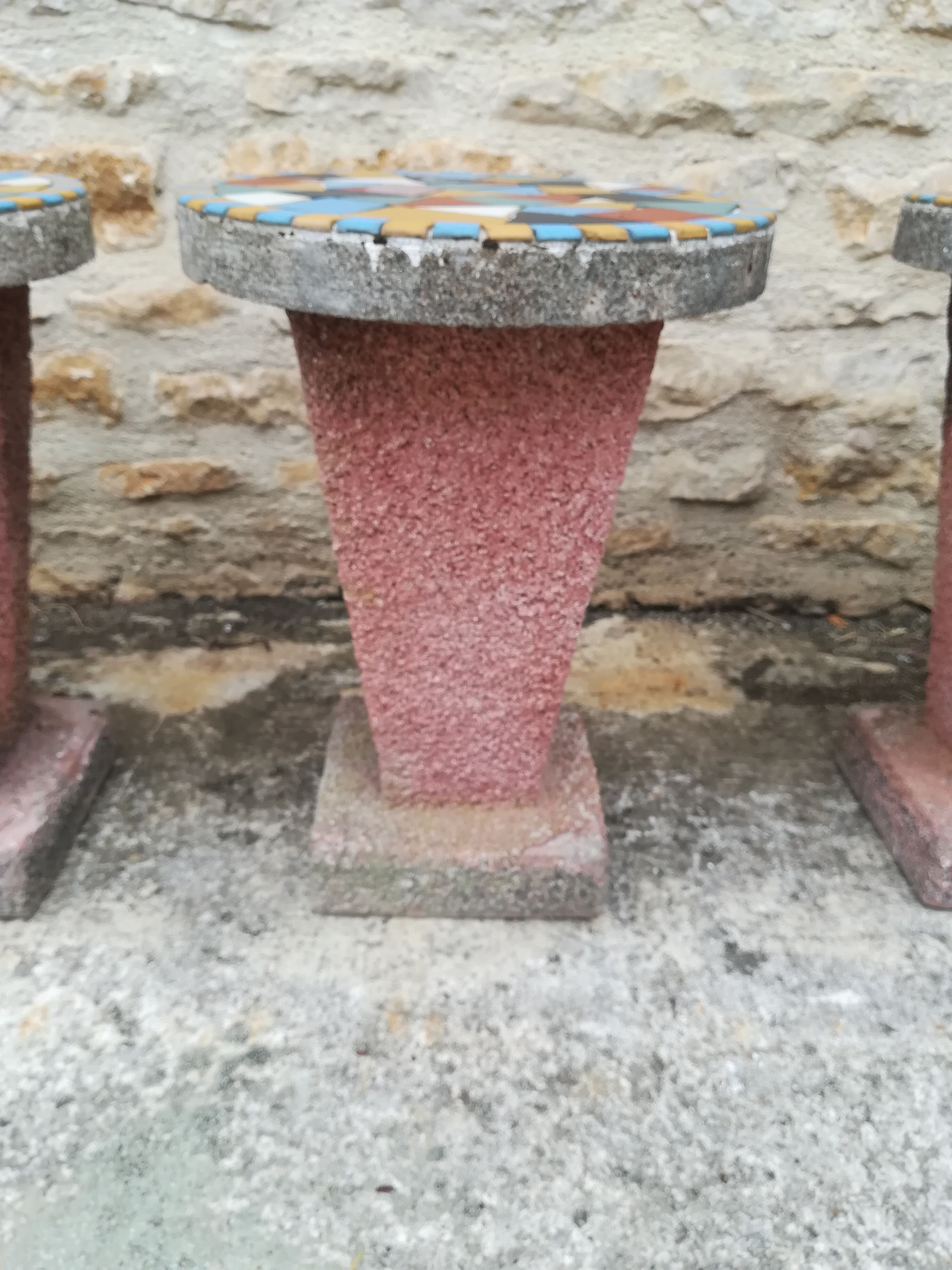 Mosaic stools