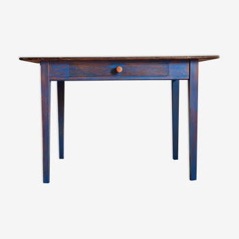 Rustic blue plateau stomping farm table