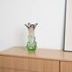 Green vase, Murano glass, 1960s, made in Italy