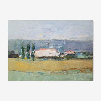 Peinture de Nagao Usui "Paysage de Provence"