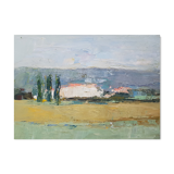 Painting by Nagao USUI: "Landscape of Provence"