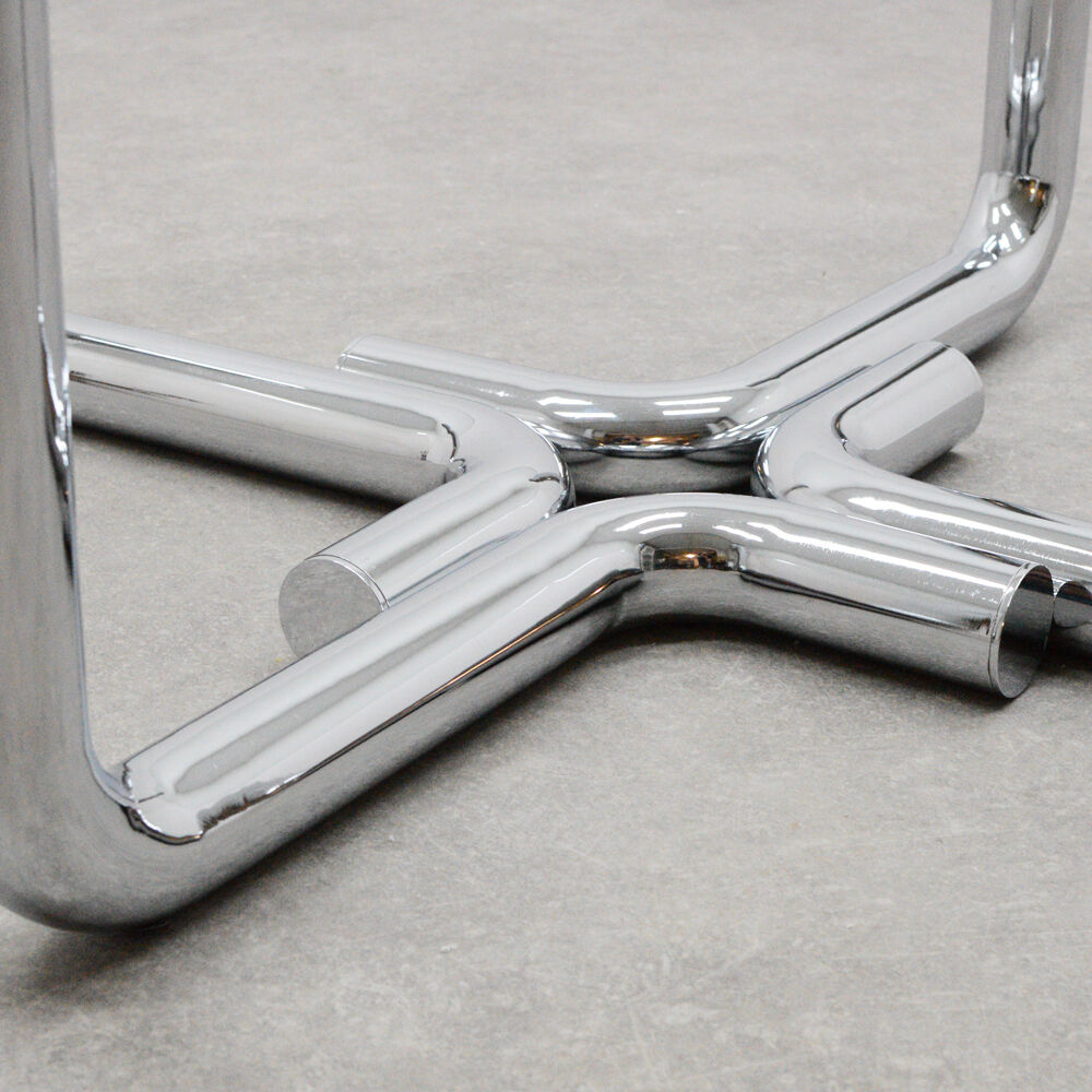 70s design chrome coffee table