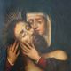17th-century antique copper painting - Mary with Christ -
