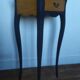 Old bedside painted in matte black and oiled wood