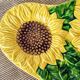 Dish sunflowers dabbling