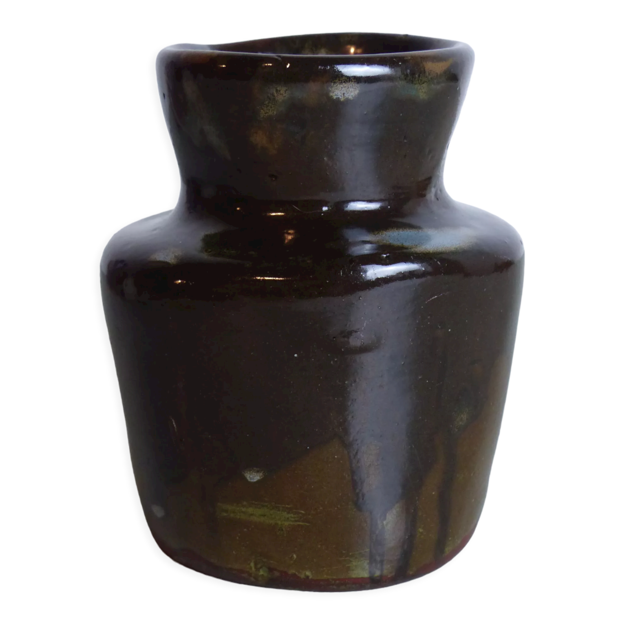 Khaki ceramic vase