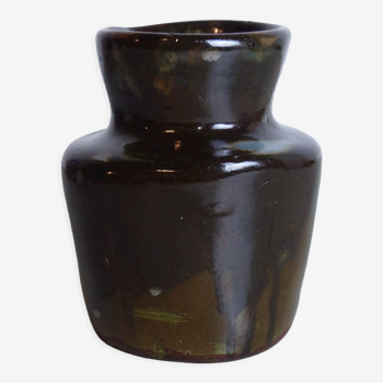 Khaki ceramic vase