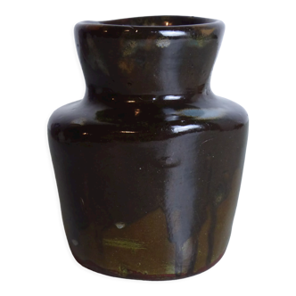 Khaki ceramic vase
