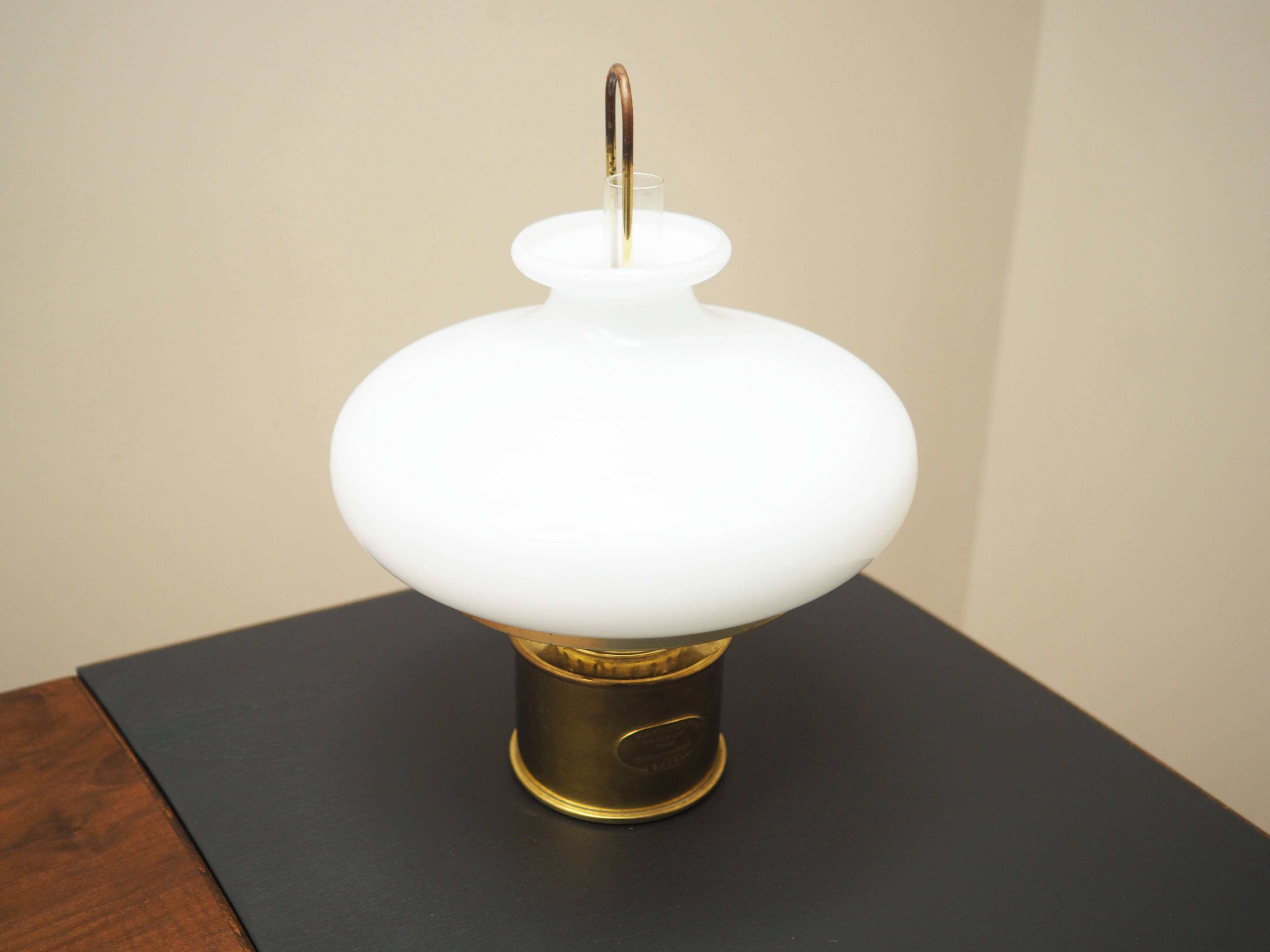 Oil lamp, Danish design, 1950s, manufacture: GV Harnisch