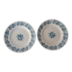 2 flat plates old faience longwy blue russian decoration 263102