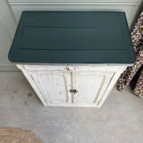 Petit buffet parisien patine blanche (rénové)