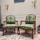 Pair of Louis XV Style Walnut Armchairs, 19th Century
