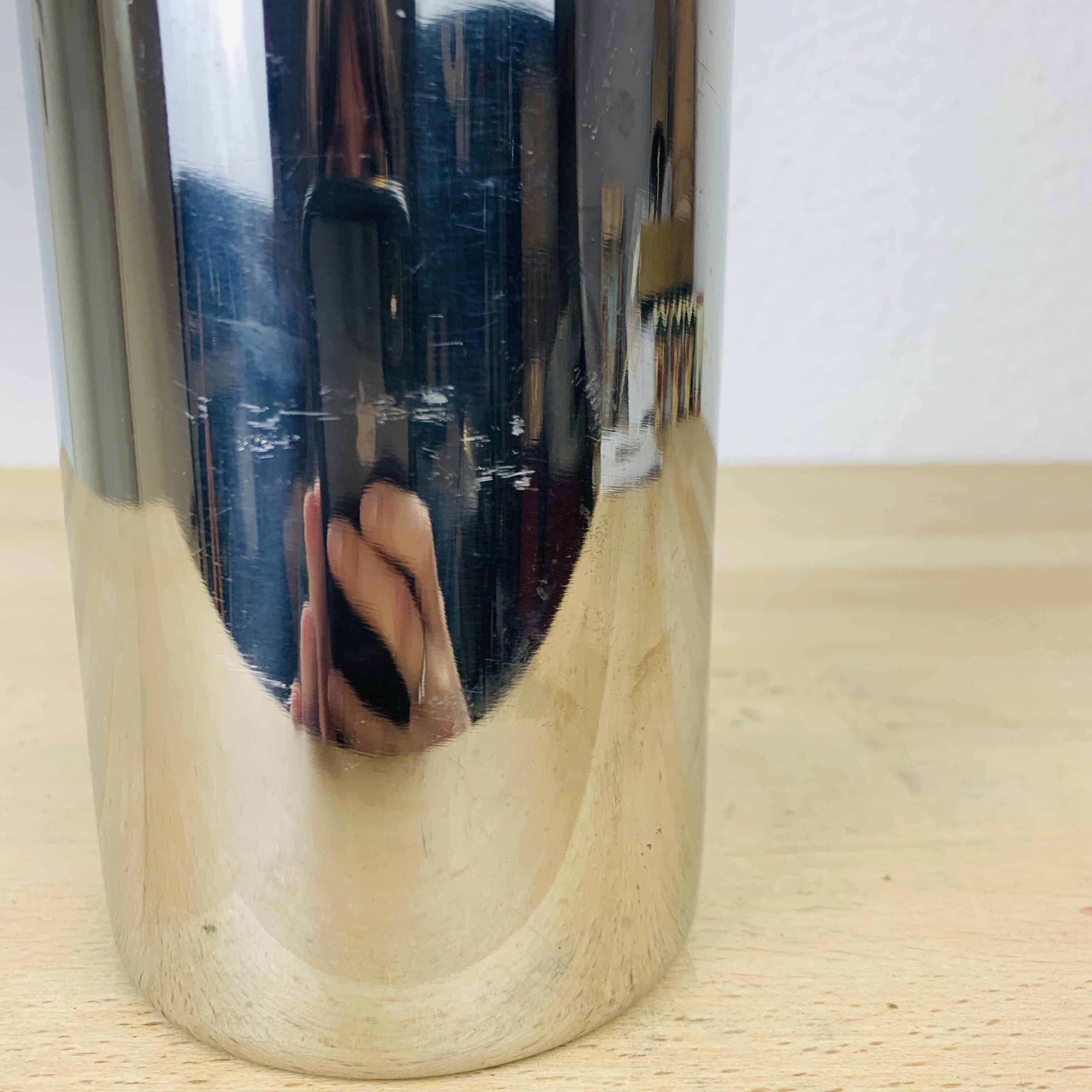 Scandinavian pitcher by Guy Degrenne stainless steel and wood