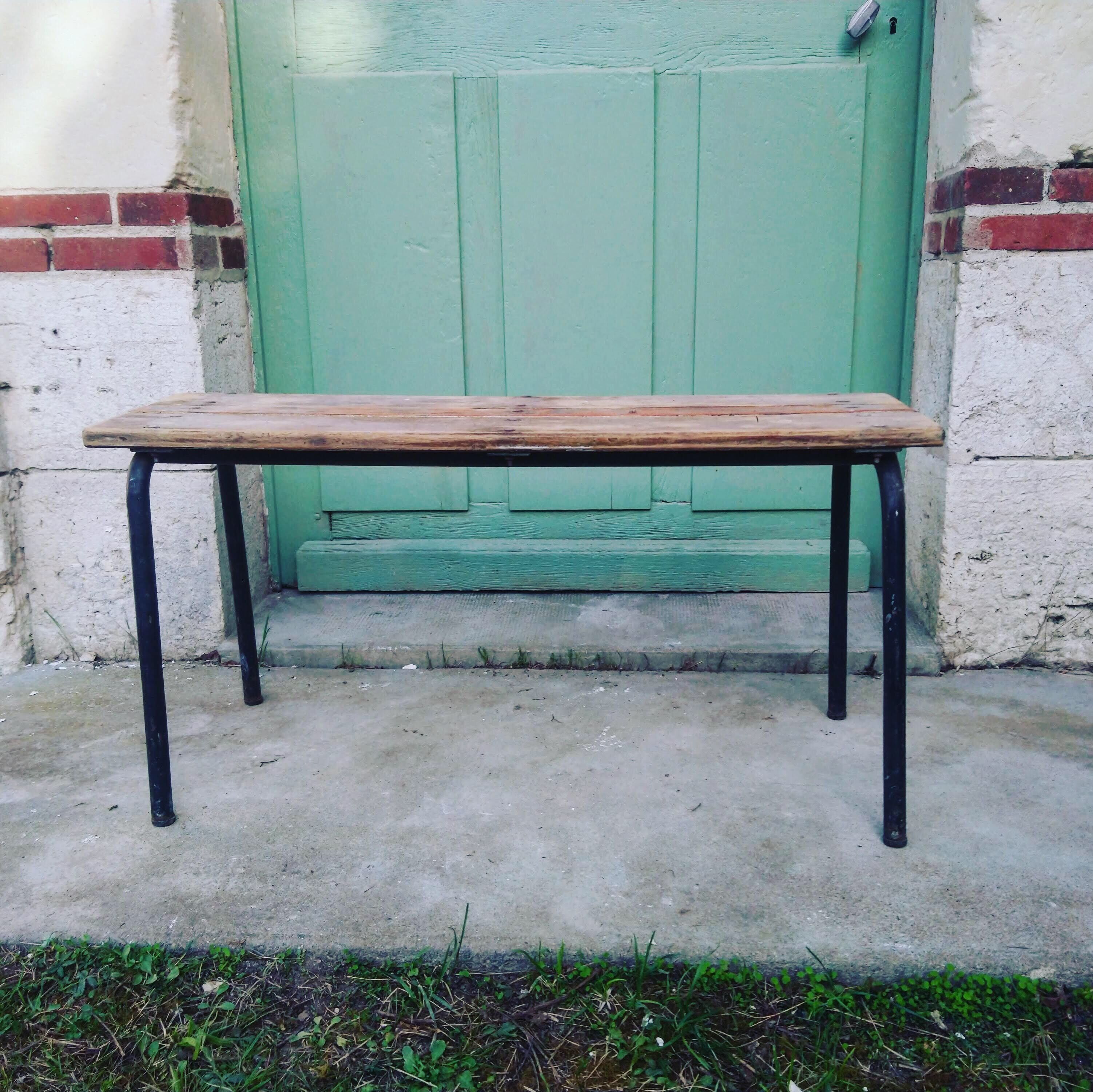 Vintage school bench