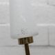 Arlus floor lamp with tripod base and 2 ribbed glass lamps 1950